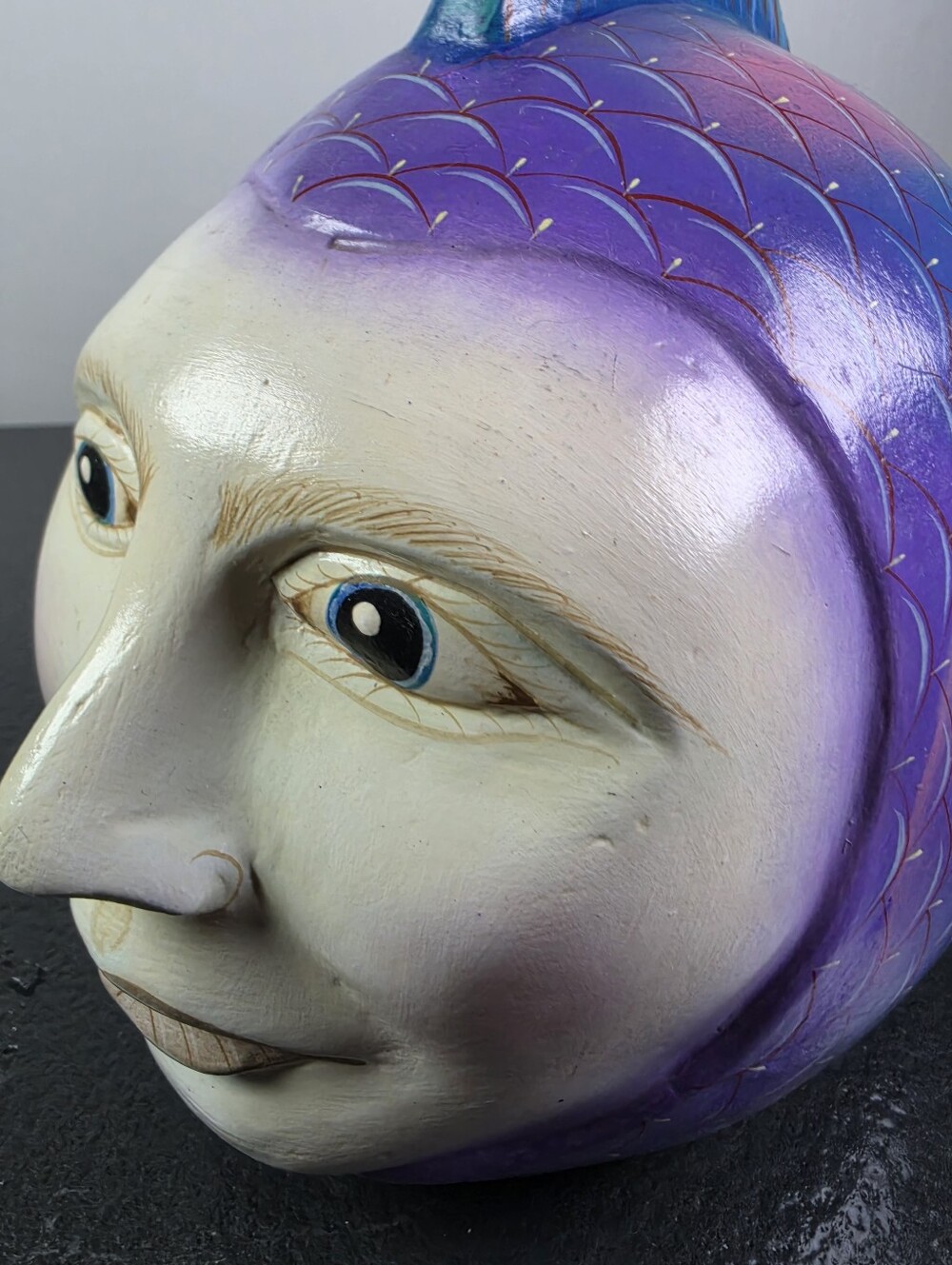 Vintage Folk Art Fish By A. Mendoza - Picture 10 of 14